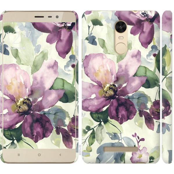 

Чехол на Xiaomi Redmi Note 3 Цветы акварелью (04798)