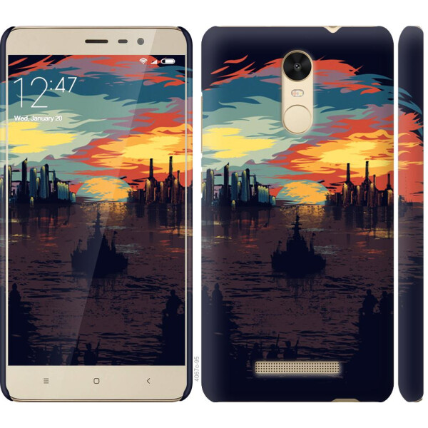 

Чехол на Xiaomi Redmi Note 3 Череп-абстракция (04798)