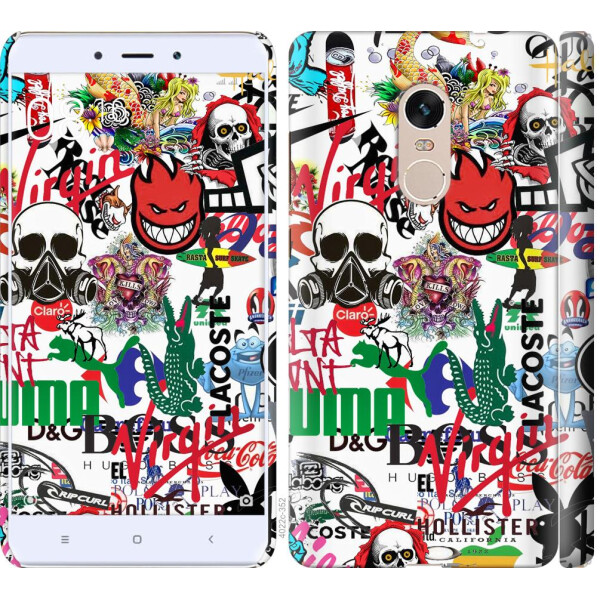 

Чехол на Xiaomi Redmi Note 4 Many different logos (04798)