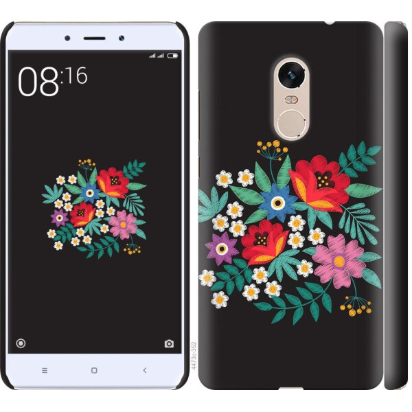 

Чехол на Xiaomi Redmi Note 4 Вышитые цветы (04798)