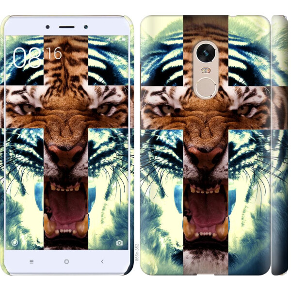 

Чехол на Xiaomi Redmi Note 4 Злой тигр (04798)