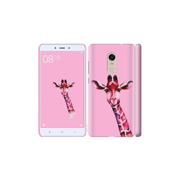 

Чехол на Xiaomi Redmi Note 4 Розовая жирафа (04798)
