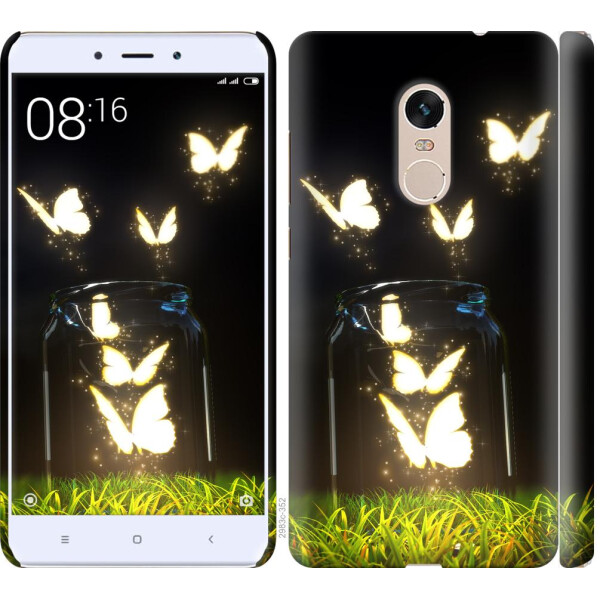 

Чехол на Xiaomi Redmi Note 4 Светящиеся бабочки (04798)