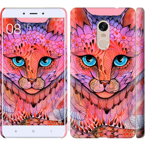 

Чехол на Xiaomi Redmi Note 4 Узорчатая кошка (04798)