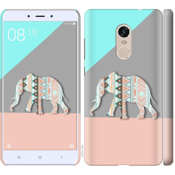 

Чехол на Xiaomi Redmi Note 4 Узорчатый слон (04798)