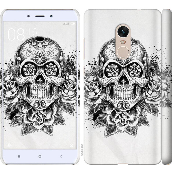 

Чехол на Xiaomi Redmi Note 4 Череп и розы (04798)