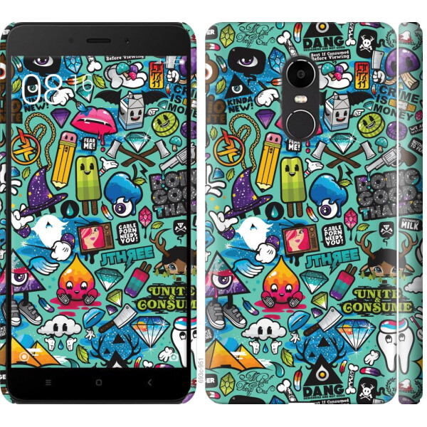 

Чехол на Xiaomi Redmi Note 4X Стикер бомбинг 1 (04798)