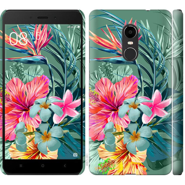 

Чехол на Xiaomi Redmi Note 4X Тропические цветы v1 (04798)