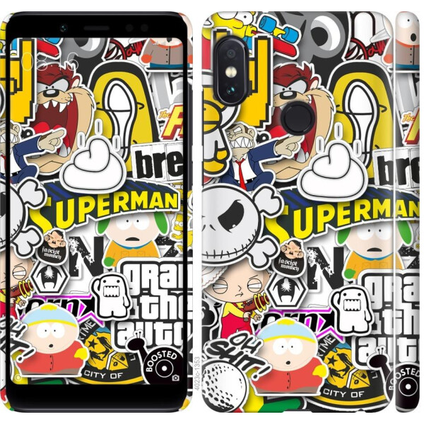 

Чехол на Xiaomi Redmi Note 5 Pro Popular logos (04798)