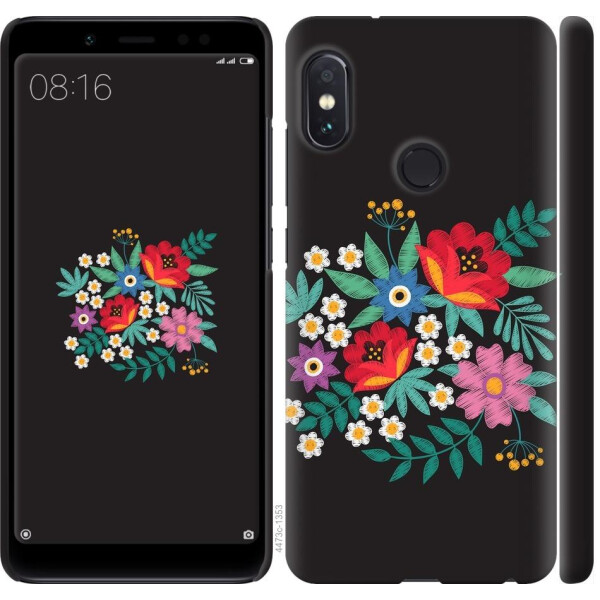 

Чехол на Xiaomi Redmi Note 5 Pro Вышитые цветы (04798)