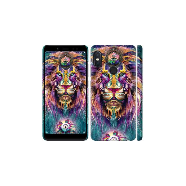 

Чехол на Xiaomi Redmi Note 5 Pro Люминесцентный лев (04798)