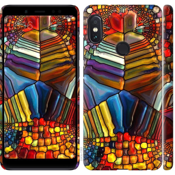 

Чехол на Xiaomi Redmi Note 5 Pro Разноцветный витраж (04798)
