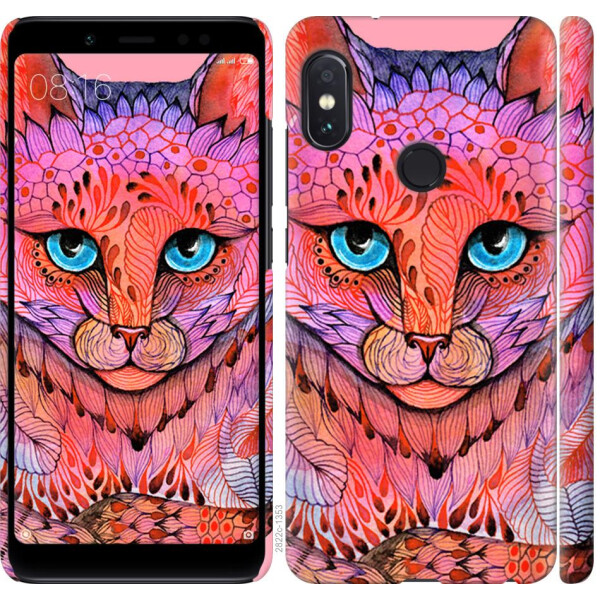 

Чехол на Xiaomi Redmi Note 5 Узорчатая кошка (04798)