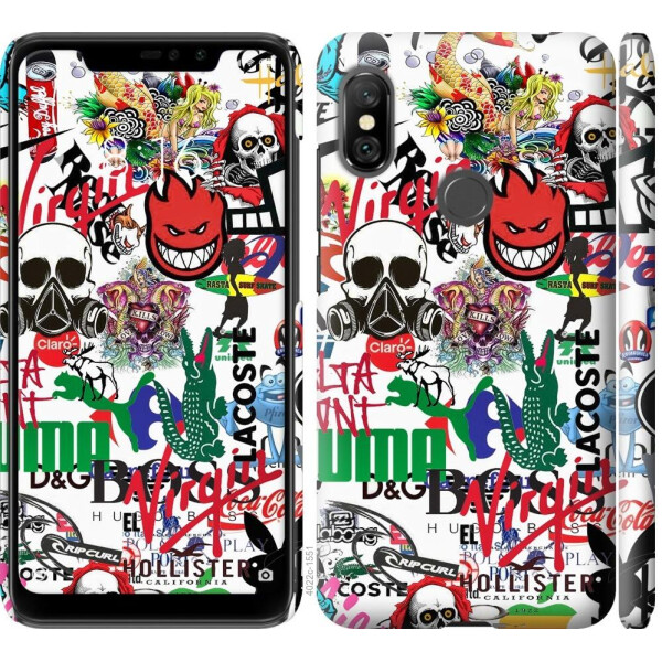 

Чехол на Xiaomi Redmi Note 6 Pro Many different logos (04798)