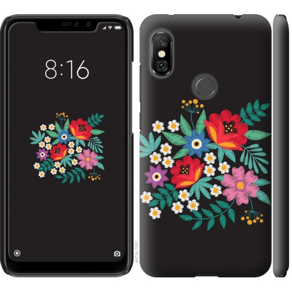 

Чехол на Xiaomi Redmi Note 6 Pro Вышитые цветы (04798)