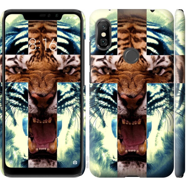 

Чехол на Xiaomi Redmi Note 6 Pro Злой тигр (04798)