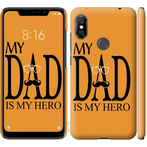 

Чехол на Xiaomi Redmi Note 6 Pro Мой папа Герой (04798)