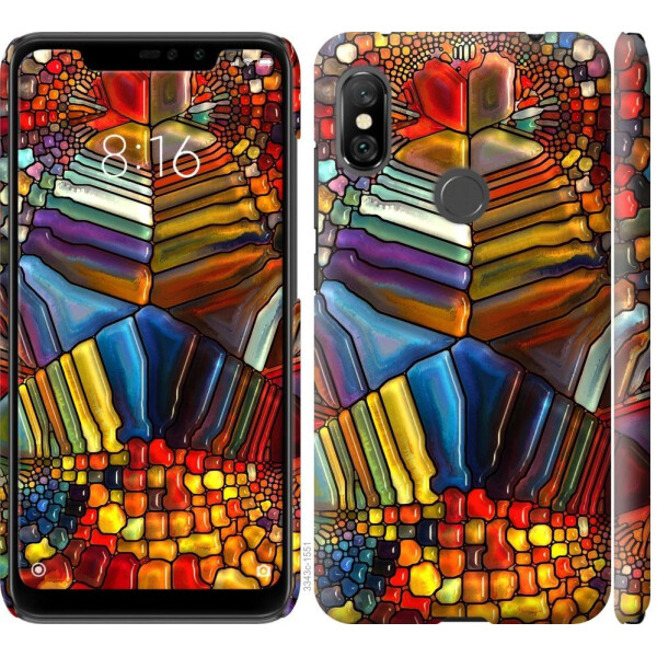 

Чехол на Xiaomi Redmi Note 6 Pro Разноцветный витраж (04798)