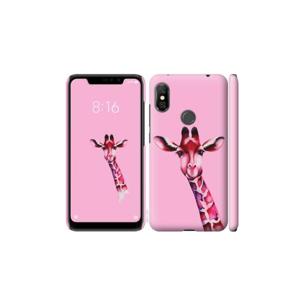 

Чехол на Xiaomi Redmi Note 6 Pro Розовая жирафа (04798)
