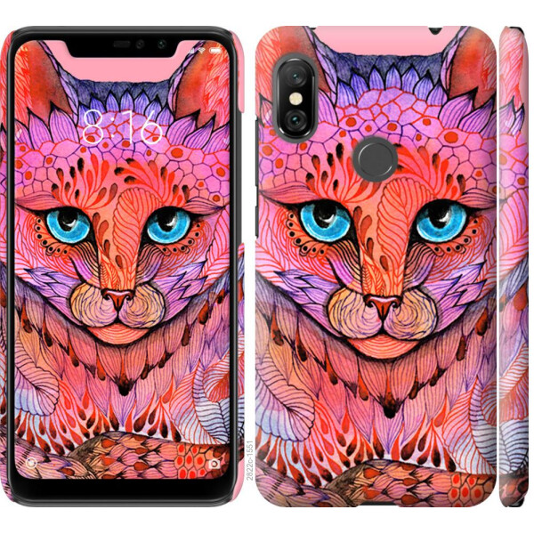 

Чехол на Xiaomi Redmi Note 6 Pro Узорчатая кошка (04798)