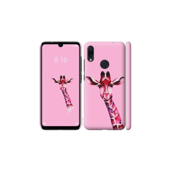 

Чехол на Xiaomi Redmi Note 7 Розовая жирафа (04798)