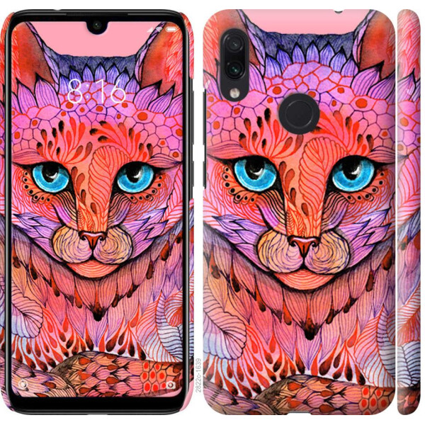 

Чехол на Xiaomi Redmi Note 7 Узорчатая кошка (04798)