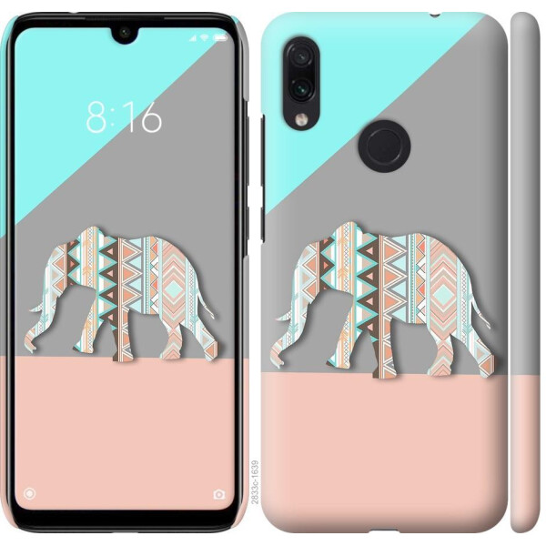 

Чехол на Xiaomi Redmi Note 7 Узорчатый слон (04798)