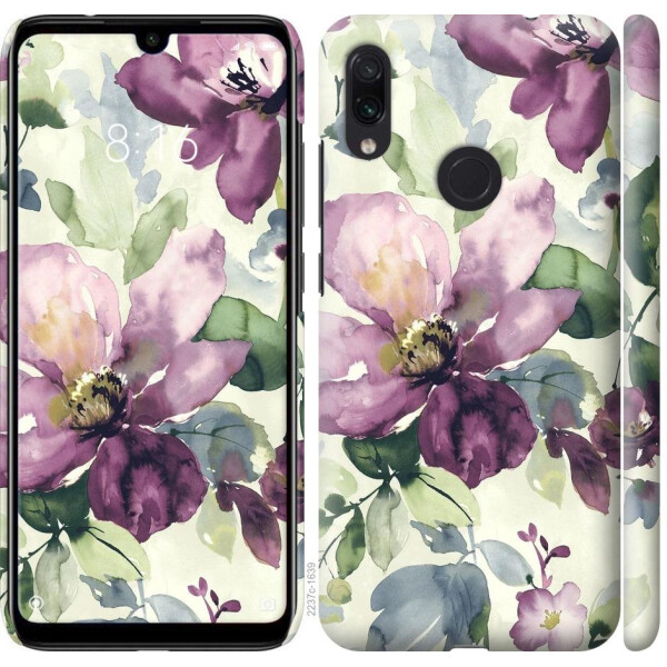

Чехол на Xiaomi Redmi Note 7 Цветы акварелью (04798)