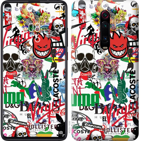 

Чехол на Xiaomi Redmi Note 8 Pro Many different logos (04798)