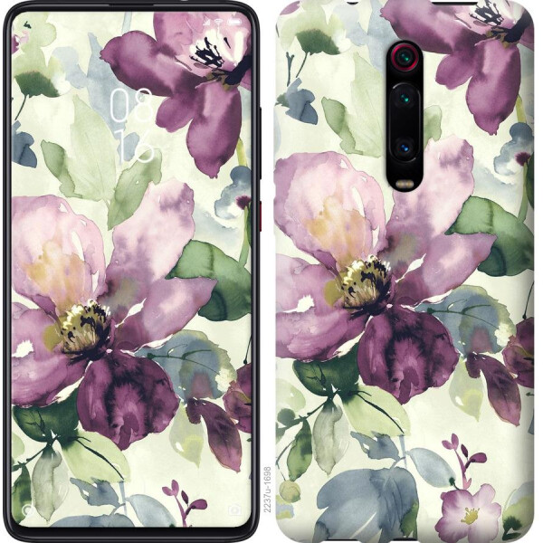 

Чехол на Xiaomi Redmi Note 8 Pro Цветы акварелью (04798)