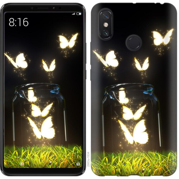 

Чехол на Xiaomi Redmi Note 8 Светящиеся бабочки (04798)