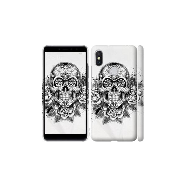 

Чехол на Xiaomi Redmi S2 Череп и розы (04798)