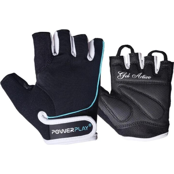 

Перчатки для фитнеса PowerPlay 1750 женские Черно-Голубые XS (00021209)