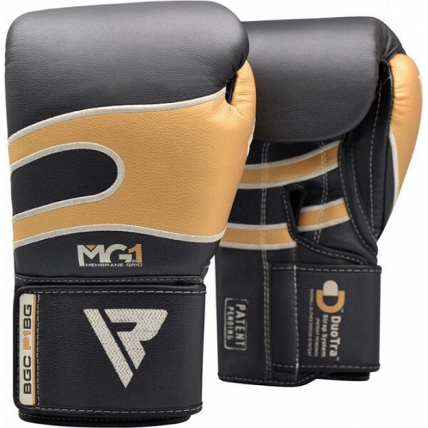 

Боксерские перчатки RDX Leather Black Gold 10 ун. (00018404)