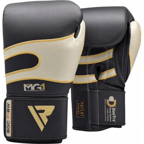 

Боксерские перчатки RDX Leather Black White 10 ун. (00018406)