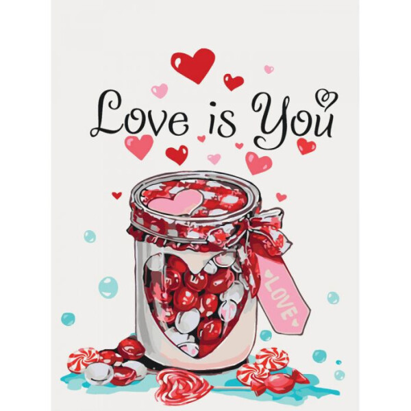 

Картина по номерам. Натюрморт Love is you30x40см x KHO5526