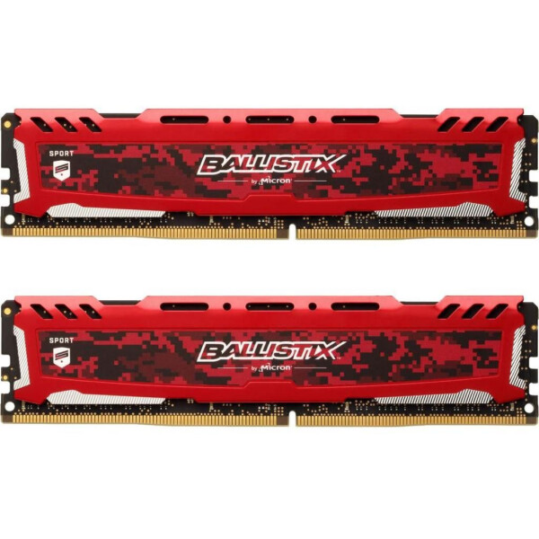 

DDR4 16GB (2x8GB) 2400 MHz Ballistix Sport Red MICRON (BLS2K8G4D240FSEK)