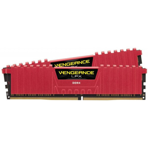 

DDR4 16GB (2x8GB) 2400 MHz Vengeance LPX Red CORSAIR (CMK16GX4M2A2400C16R)