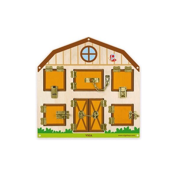 

Игрушка настенная бизиборд Viga Toys "Открой замок"