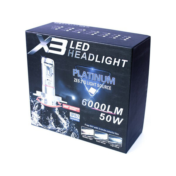 

AllLight X3 HB4 50W 6000K 6000lm с радиатором и светофильтрами (3000K/8000K)