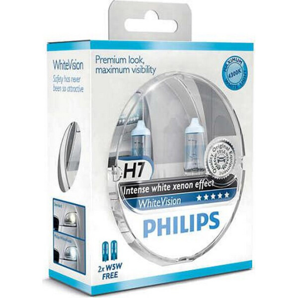 

Ксенон PHILIPS 12972WHVSM H7 55W 12V PX26d WhiteVision +60%(4300K)