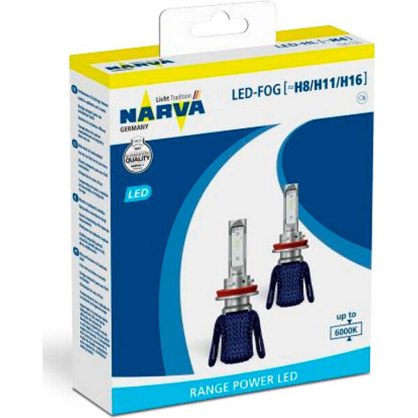 

Narva 18013 H8/H11/16 6000K X2 16W PGJ19-2
