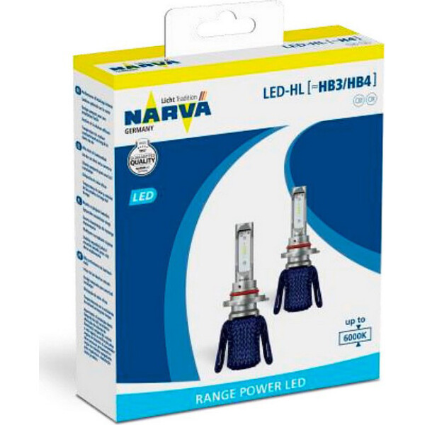 

Narva 18014 HB3/HB4 6000K X2 16W PGJ19-2
