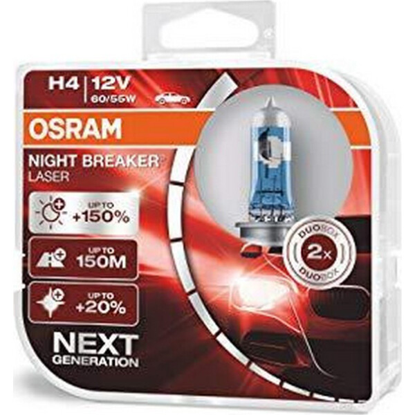 

OSRAM 64193NL H4 Night Breaker LASER NG +150% 60/55W 12V P43T HardDuopet