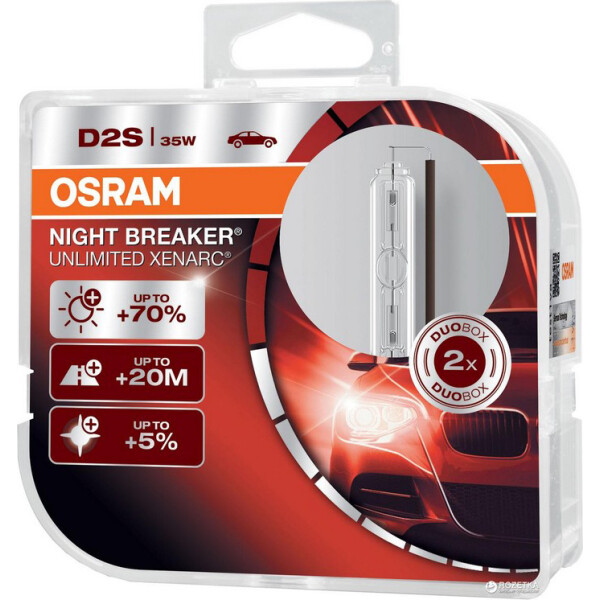 

OSRAM 66240XNB-HCB2 NightBreakerUnlimited +70% D2S 85V 35W P32d-2 XENARC
