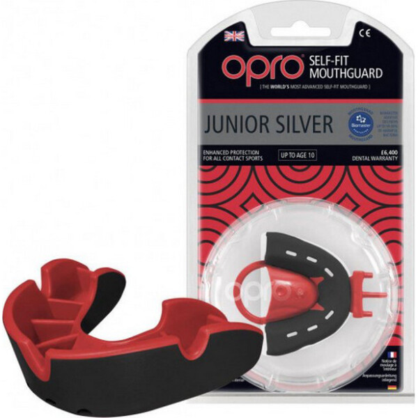 

Капа OPRO Junior Silver Black/Red (00021294)
