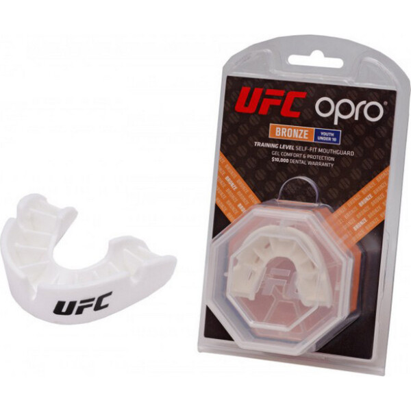 

Капа OPRO Junior Bronze UFC Hologram White (00021327)