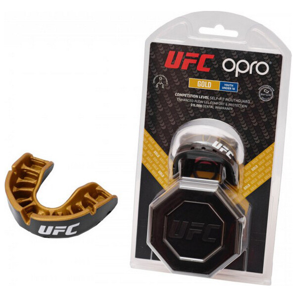 

Капа OPRO Junior Gold UFC Hologram Black Metal/Gold (00021328)