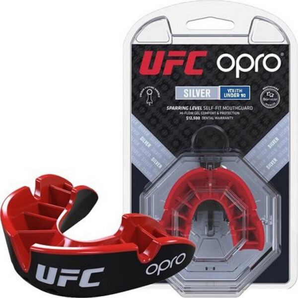 

Капа OPRO Junior Silver UFC Hologram Black/Red (00021329)
