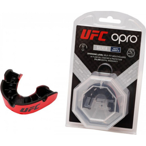 

Капа OPRO Junior Silver UFC Hologram Red/Black (00021330)